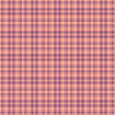 Şeftali ve maviyle klasik ekose desenli. Geçmişi, tekstili ya da tasarım projeleri için mükemmel. Görsel konsepte sıcaklık ve doku ekler.