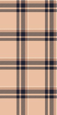 Kalın tartan dokusu kontrolü, düz desenli vektör ekoseli. Modern arkaplan turuncu ve koyu renk paleti ile dikişsiz kumaş.