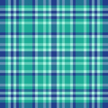 Maviler ve yeşillikler içinde klasik ekose desenli. Tekstil, moda ya da tasarım için sonsuz, çok yönlü bir arka plan. Ferahlatıcı, rahatlatıcı, şık bir doku..