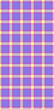 Çizgi desenli kumaş, kravatsız tartan arkaplan. Çivit ve morumsu renk paletinde kısa ekoseli tekstil vektörünü kontrol et.