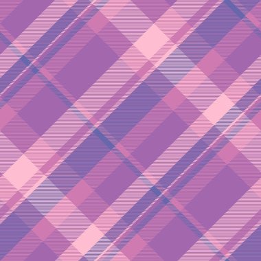 Nostaljik doku arkaplan modeli, doğu kumaşı vektör kontrolü. Mor ve pembe renklerde desensiz ekose kumaş paleti..