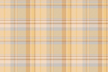 Tekstil dokusunu ateşle, kumaş kumaş kumaş arkaplanı. Kehribar ve gri renk paletinde model desensiz ekoseli vektör.