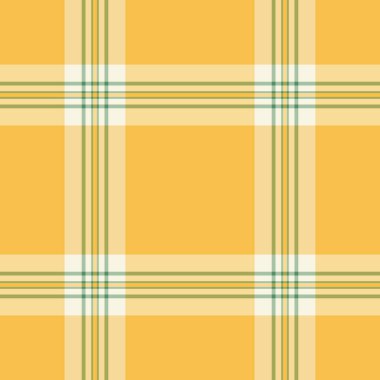 Temel doku kontrolü, müşteri vektörü dikişsiz tartan. Karmaşık ekose kumaş kumaş kehribar ve kireç rengi paleti.