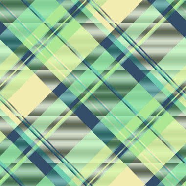 Pastel yeşiller ve krem sarısında canlı çapraz ekoseli desen. Tekstil tasarımı, moda, ambalaj veya web sitesi geçmişi için mükemmel.