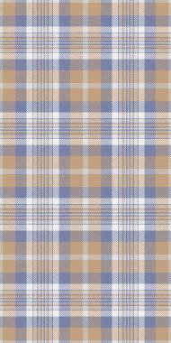 Zarif desenli tekstil vektörü, küçük bir tartan tartanı. Kumaş dokusunu pastel ve turuncu renklerle kaplayan ekoseli palet..