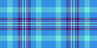 Sicimsiz vektör ekoseli, yeni yıl kumaş desenli. 1950 'lerin arkaplan tartını cyan ve deniz mavisi renk paletinde kontrol et.