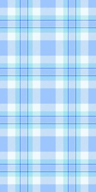 Noel ağacının dikişsiz dokusu, kumaş kumaşı, kumaş tartan vektörü. Hippi desen mavi ve naneli krem rengi paleti ile arka plan ekoseli kontrol.