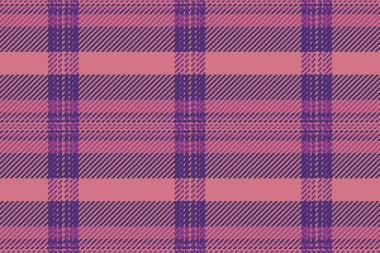 Hippi arka plan vektör dokusu, kusursuz ergen desenli tartan. Yatak kumaşı tekstil ekose kontrol kırmızı ve çivit renk paleti.