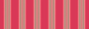 Yataksız şablon arka plan, havalı çizgiler vektör tekstili. Çizgili kumaş dokusu dikey olarak kırmızı ve beyazlatılmış badem rengi paleti ile dekore ediliyor.