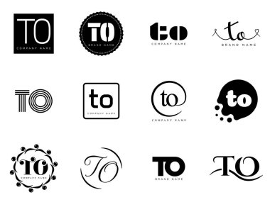Logo şirketi şablonu. Mektup t ve 0 logoti. Tasarım elemanları ile farklı klasik serif harfleri ve modern kalın metin ayarla. İlk yazı tipi tipografisi. Koleksiyon trend iş kimliği.