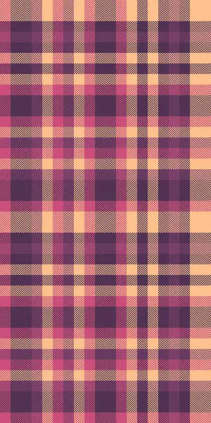 Zarif tartan desenli arka plan, tekstil vektör ekoseli. Pembe ve mor renk paletindeki pürüzsüz kumaş dokusunu kontrol et.