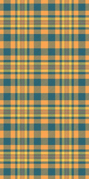 Londra kumaş tekstil kontrolü, madras desensiz ekoseli kumaş. Cyan ve turuncu renk paletinde kat kat kat vektör arkaplanı.