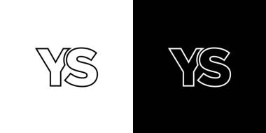 Moda harfi Y ve S, YS logo tasarım şablonu. Şirket kimliği için asgari monogram tabanlı logotype.