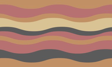 Sessiz toprak tonlarında soyut dalgalı çizgiler. Geçmişi, tekstili ya da web sitesi tasarımı için mükemmel. Sakin, doğal duyguları çağrıştırıyor. Çok yönlü, modern bir tasarım ve retro bir atmosferi var..