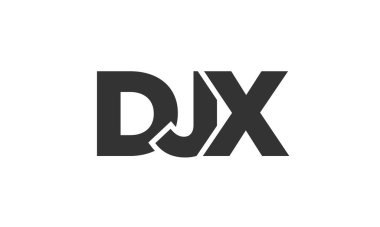 DJX logo tasarım şablonu güçlü ve modern kalın metinlerle. Basit ve minimal tipografi içeren ilk tabanlı vektör logosu. Modayı takip eden şirket kimliği markalar için ideal..