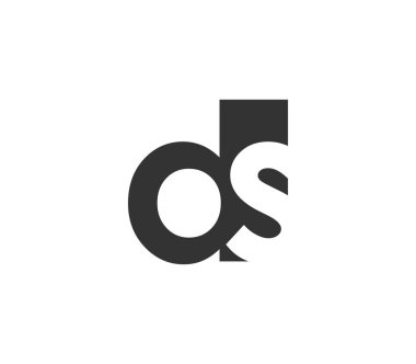 DS yaratıcı geometrik başlangıç tabanlı modern ve minimal logo. Harfler modaya uygun yazı tipleri. Evrensel profesyonel zarif tekno vektör tasarımı.