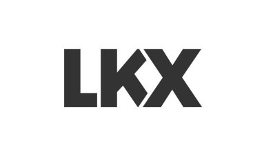 LKX logo tasarım şablonu güçlü ve modern kalın metin ile. Basit ve minimal tipografi içeren ilk tabanlı vektör logosu. Modayı takip eden şirket kimliği markalar için ideal..