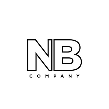 Moda harfi N ve B, NB logo tasarım şablonu. Şirket kimliği için asgari monogram tabanlı logotype.