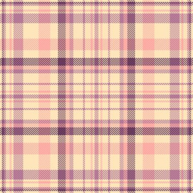 Zarif pastel ekose desenli. Yumuşak şeftali, leylak ve krem renkleri tekstil, giyim ve internet siteleri için mükemmel bir doku oluşturur..