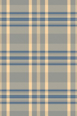 Sahne tekstil tartan kontrolü, boya dokusu pürüzsüz. Cyan ve turuncu renk paletinde vektör desenli ekose imal et.