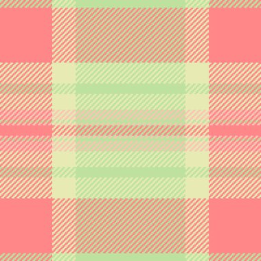 Pastel pembe ve yeşil ekose desenli. Moda, ev dekorasyonu veya web sitesi geçmişi için kusursuz, dokulu bir tekstil tasarımı.