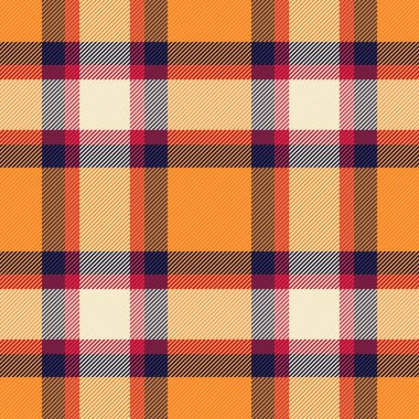 Ilık turuncu, bej ve koyu kırmızı renklerde canlı sonbahar ekoseli desenler. Hatalı temalı tasarımlar, tekstil baskıları veya web sitesi geçmişi için mükemmel.