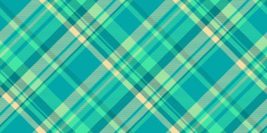 Kumaş, kumaş, kumaş ve kumaş kaplama. Deri rengi ve nane rengi palette yüzeysel vektör ekoseli dokusu.