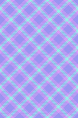 Eski model kumaş ekose, endüstriyel doku arka plan vektörü. Çivit ve mor renk paletinde renksiz tekstil tartanı görüntüleme denetimi.