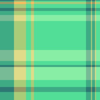 Klasik ekose kumaş arkaplan, bandanalı tekstil dikişsiz çek. Giysi dokusu vektör dokusu yeşil ve nane rengi paleti.