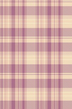Karışık tekstil kumaş, elbise vektör kontrolü. Ekose desenli, açık renk ve pembe renk paletinde ekose desenli..