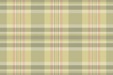Kusursuz ekose desenli, soluk yeşil ve bej renkli ince pembe aksanlı. Tekstil tasarımı. Arkaplan, kumaş, duvar kağıdı veya yaratıcı projeler için kullan.