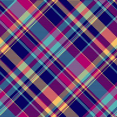 Kalın ve mücevherli renklerde canlı çapraz ekoseli desen. Tekstil tasarımı, moda, web sitesi geçmişi ya da dinamik, enerjik bir his yaratmak için mükemmel..