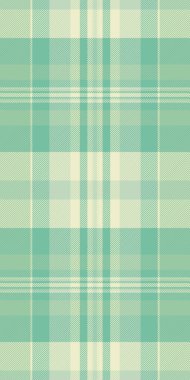 Plank kumaş dokusu, platform tartan vektör kontrolü. Işıkta ve nane rengi palette yaşlanmış ekose arka plan kusursuz tekstil.