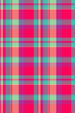 Gömlek kumaşlı tartlı çek, ekoseli kumaştan yapılmış çizikler. Pembe ve pastel renk paletinde gerçek vektör dokusu dokusu.