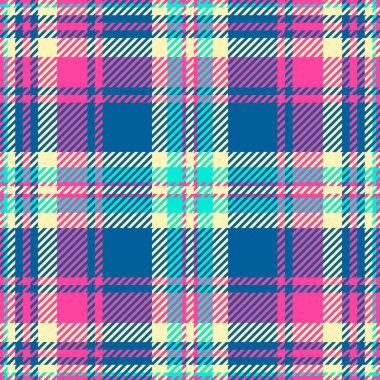 Canlı pastel ekose desenli. Tekstil tasarımı, moda veya web sitesi geçmişi için mükemmel. Bu neşeli, pürüzsüz doku parlak ve kesişen çizgileriyle neşeli, modern bir estetik sunuyor..