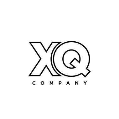 Moda harfi X ve Q, XQ logo tasarım şablonu. Şirket kimliği için asgari monogram tabanlı logotype.