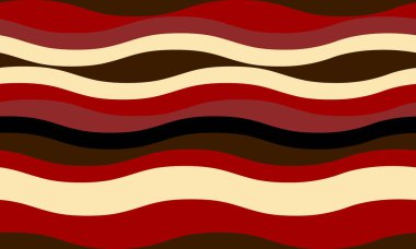 Zengin kırmızı, kahverengi ve kremalı soyut dalgalı çizgiler dinamik ve akışkan bir desen oluşturur. Tekstil tasarımı, web sitesi geçmişi ya da geçmişe dönük cesur bir estetiğe ihtiyaç duyan her proje için mükemmel..