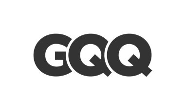 GQQ logo tasarım şablonu güçlü ve modern kalın metin ile. Basit ve minimal tipografi içeren ilk tabanlı vektör logosu. Modayı takip eden şirket kimliği markalar için ideal..