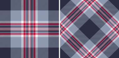 Klasik ekose desenler, serin mavi ve kırmızı tonlarda. Geleneksel ama modern bir dokunuşa ihtiyaç duyan arka plan, tekstil veya tasarım projeleri için çok yönlü.