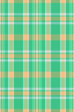 Tekstil kumaş ekoseli, yol vektör desenli. Mükemmel arkaplan tartan kontrolü nane ve turuncu renk paletinde kusursuz.