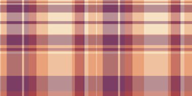 Tekstil vektörünü, ekoseli kumaşı kontrol et. Grunge arkaplan deseni tartan deseni kırmızı ve turuncu renk paleti.