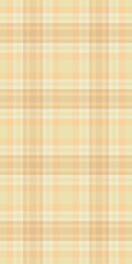 Warp dokusu vektör deseni, bornoz kumaş arkaplan tartanı. Noel süsü, kehribar rengi ve açık renk paletinde ekoseli kumaş..