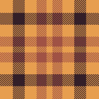 Sıcak sonbahar renklerinde ekoseli desenler. Özgeçmiş, tekstil ve tasarım projelerinize konforlu, sade veya geçmişe dönük bir dokunuş eklemek için mükemmel bir doku..