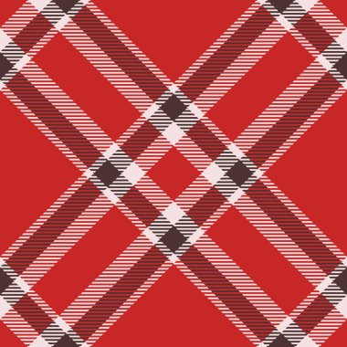 Kareli kumaş deseni. Çapraz çizgili klasik kırmızı zemin. Tasarım, ambalaj ya da tatil temalı arka planlar için harika. Geleneksel cazibe için kullan