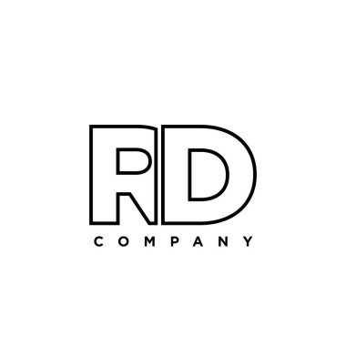 Moda harfi Ar-Ge, Ar-Ge logo tasarım şablonu. Şirket kimliği için asgari monogram tabanlı logotype.