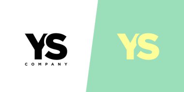 Moda harfi Y ve S, YS logo tasarım şablonu. Şirket kimliği için asgari monogram tabanlı logotype.