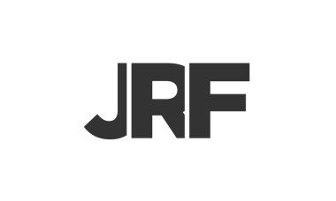Güçlü ve modern kalın metinli JRF logo tasarım şablonu. Basit ve minimal tipografi içeren ilk tabanlı vektör logosu. Modayı takip eden şirket kimliği markalar için ideal..