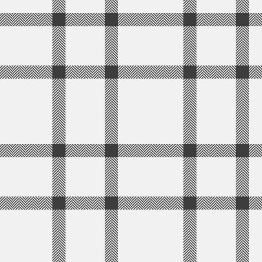 Klasik monokrom ekose desenli ringa balığı dokusu. Grafik tasarımı, tekstil veya web tasarımı projeleri için kusursuz ve çok yönlü arkaplan.