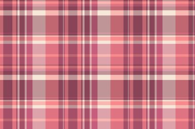 İngiliz kumaşı kontrol vektörü, noel kartı arkaplan dokusu. Kırmızı ve açık renk paleti ile kusursuz ekose kumaşı soy.