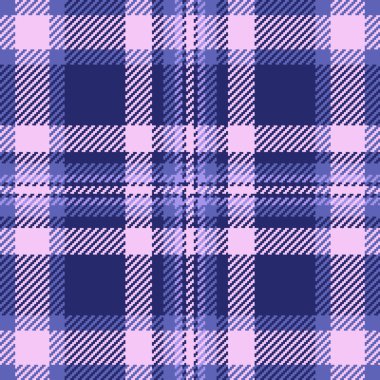 Çerçeve şablon vektörü, tartan ekoseli tartan kontrolü. Pürüzlü kumaş, pürüzsüz doku mavi ve açık renk paleti.